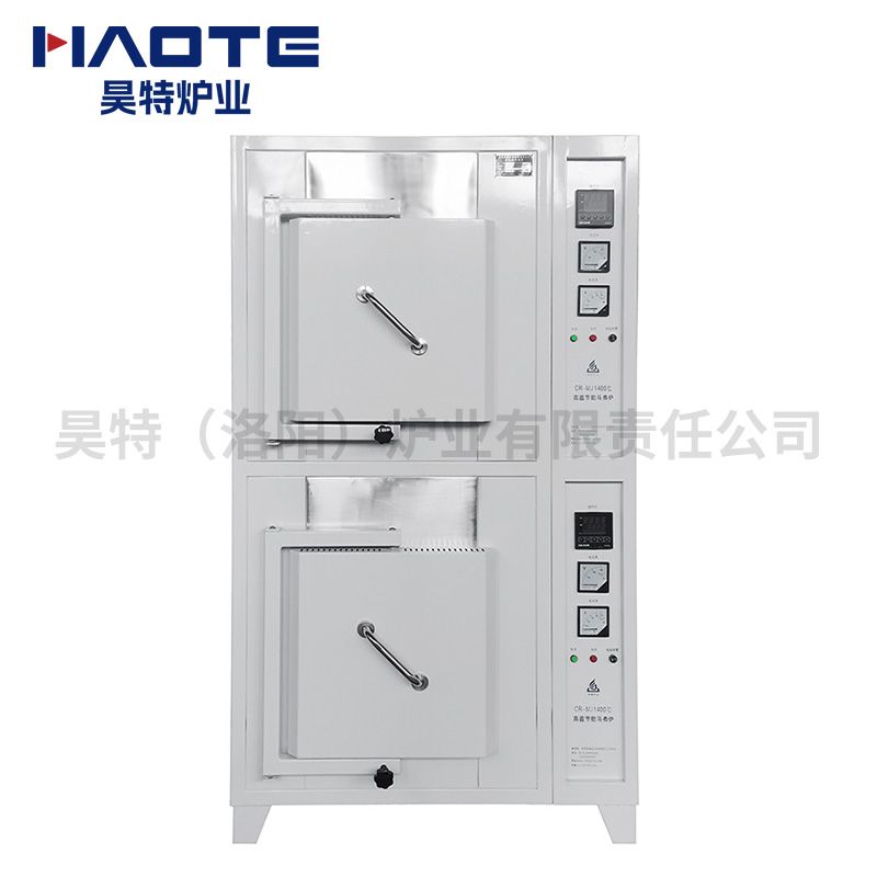 400X300X300馬弗爐1400℃2臺(tái)一體式白