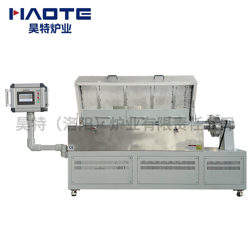 管式爐直徑60+90，橢圓形管子，加熱區(qū)1300，包含抽風(fēng)機(jī)+不銹鋼罩