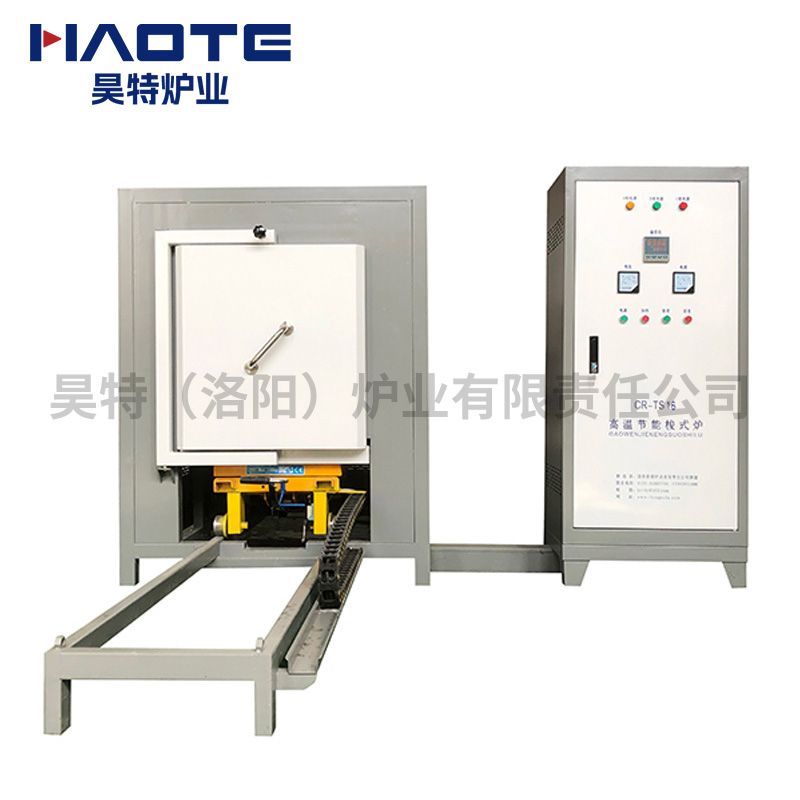 臺(tái)車爐800X500X500溫度1700℃爐門爐車分體灰白