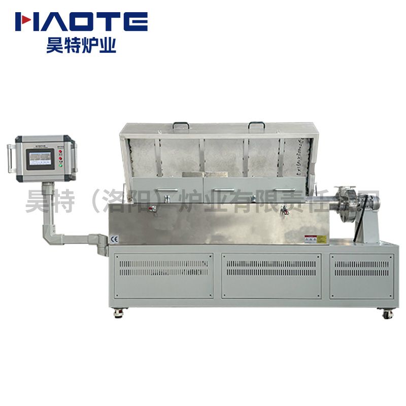  管式爐直徑60+90，橢圓形管子，加熱區(qū)1300，包含抽風(fēng)機(jī)+不銹鋼罩